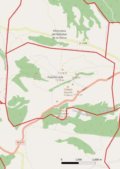 kaart Fuenferrada spanje