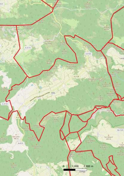kaart Harana/Valle de Arana spanje