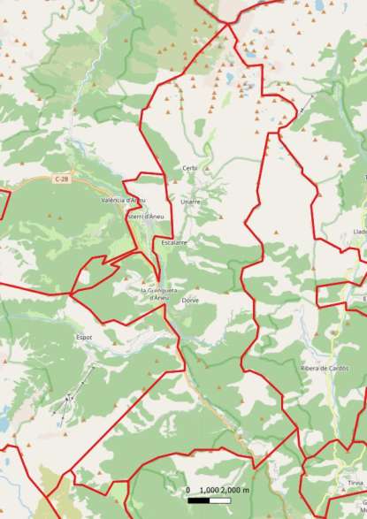 kaart La Guingueta d'Àneu spanje