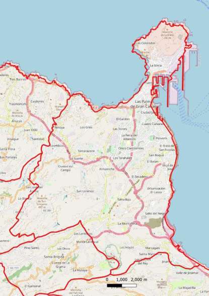 kaart Las Palmas de Gran Canaria spanje