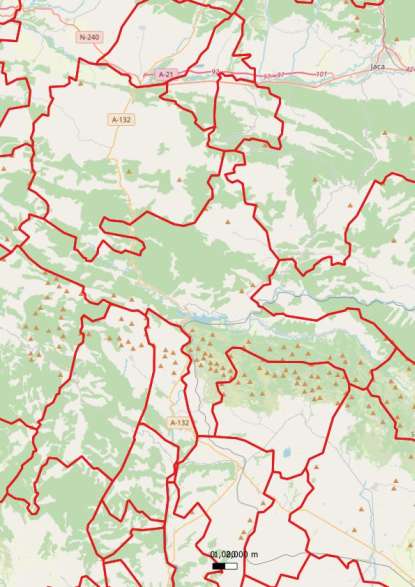 kaart Las Peñas de Riglos spanje