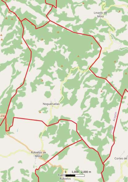 kaart Nogueruelas spanje