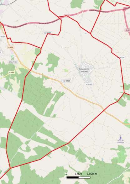 kaart Rociana del Condado spanje