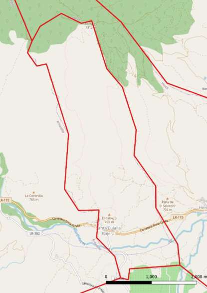 kaart Santa Eulalia Bajera spanje