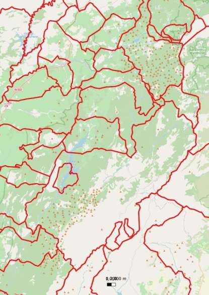kaart Segura de la Sierra spanje