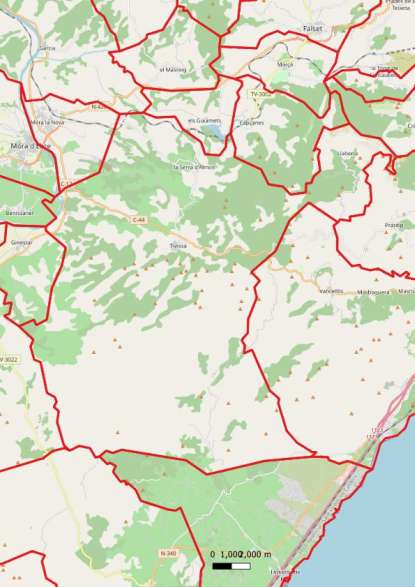 kaart Tivissa spanje