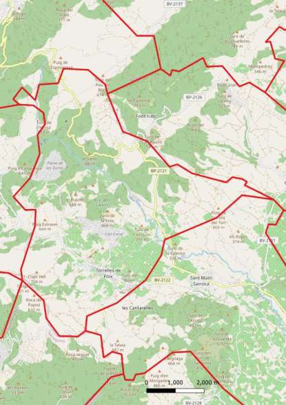 kaart Torrelles de Foix spanje