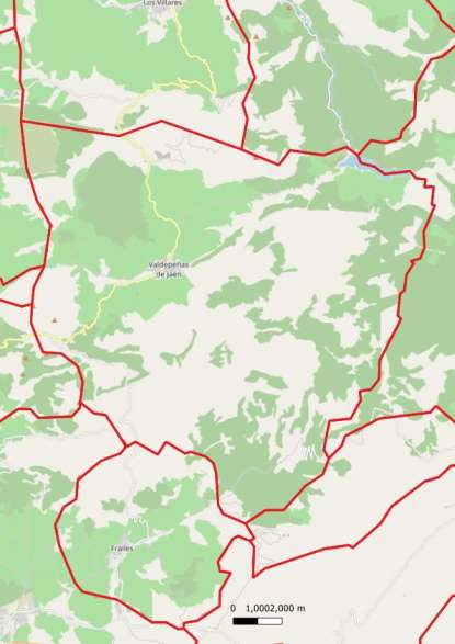 kaart Valdepeñas de Jaén spanje