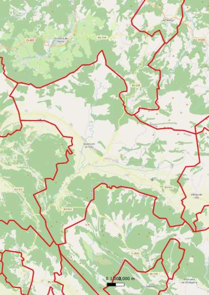 kaart Valle de Losa spanje
