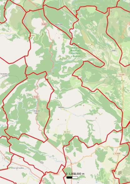 kaart Valle de Sedano spanje