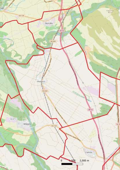 kaart Villafranca spanje