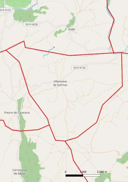 kaart Villanueva de Gormaz spanje