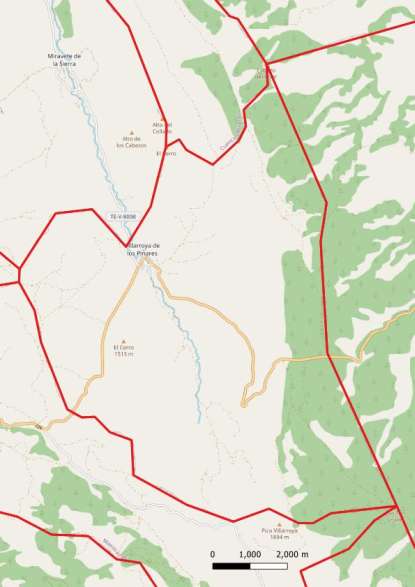 kaart Villarroya de los Pinares spanje