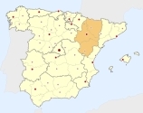 ligging van het gebied Aragón
