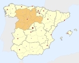 ligging van het gebied Castilië en León