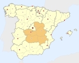 ligging van het gebied Castilië-La Mancha