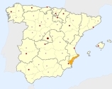 ligging van het gebied Costa Blanca