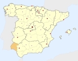 ligging van het gebied Huelva