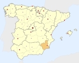 ligging van het gebied Murcia