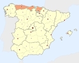 ligging van het gebied Noord-Spanje