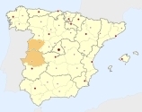 ligging van het gebied West-Spanje