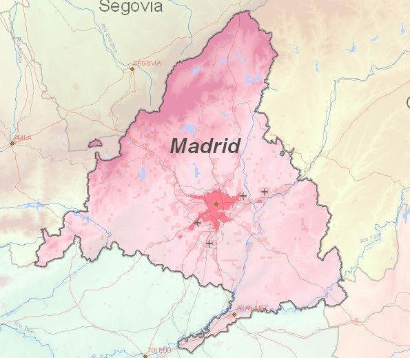 Toeristische kaart van Madrid