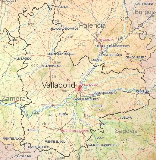 Toeristische kaart van Valladolid